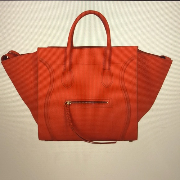Celine Handbags - Celine Handbag Luggage Phantom Orange Leather
